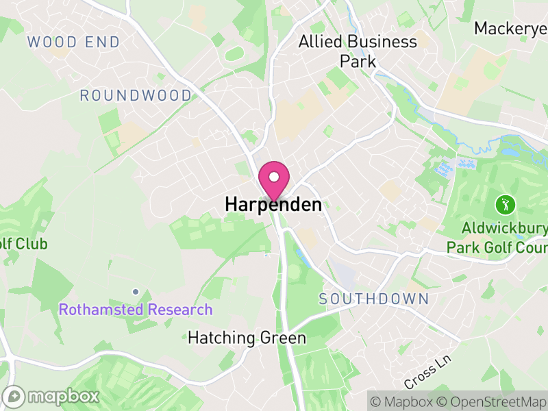 Map of Harpenden, St Albans