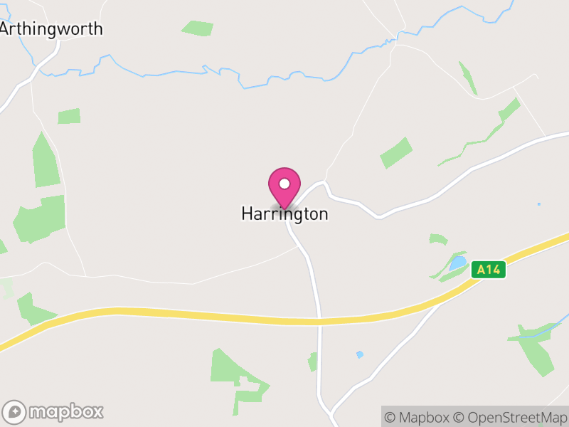 Map of Harrington, North Northamptonshire