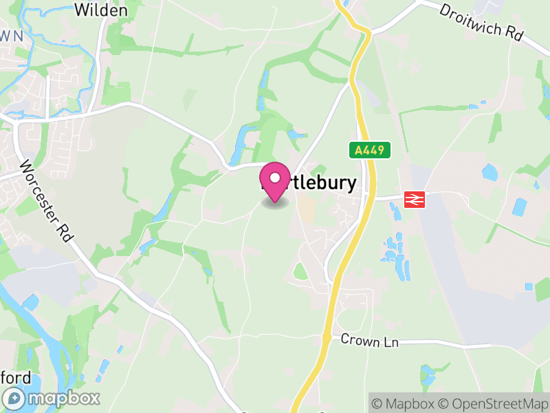 Map of Hartlebury, Wychavon