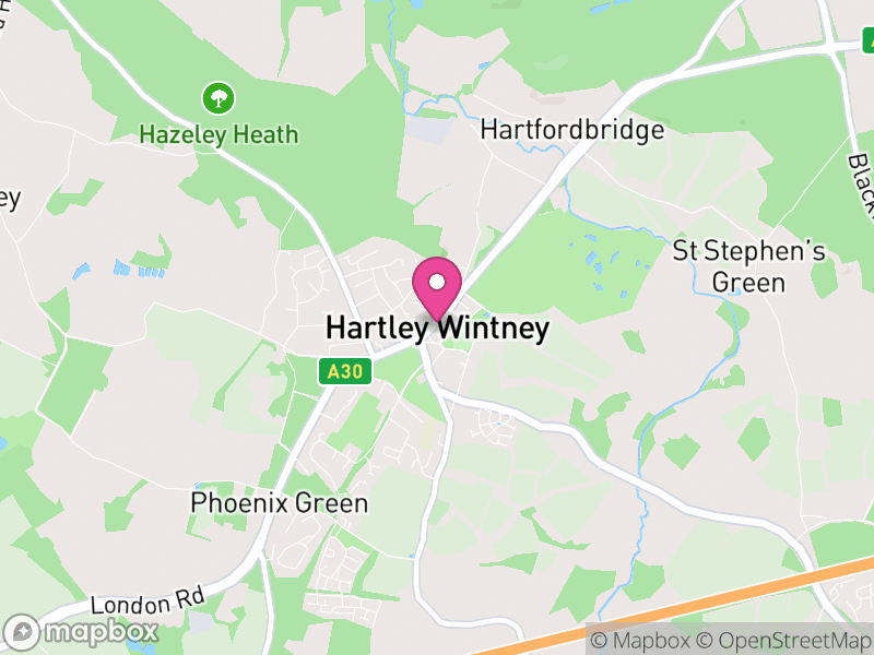 Map of Hartley Wintney, Hart