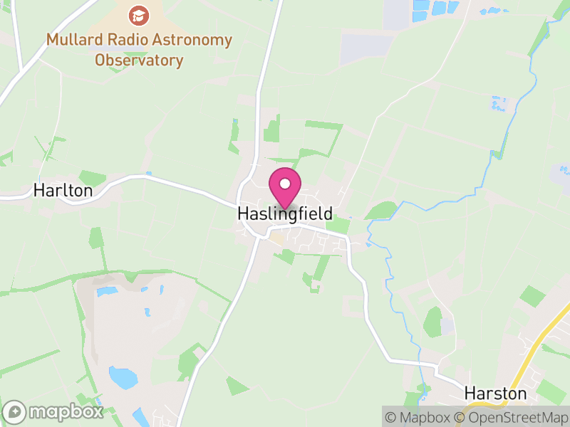 Map of Haslingfield, South Cambridgeshire