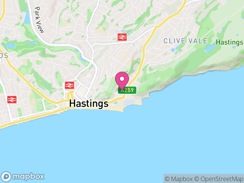 Map of Hastings, East Sussex