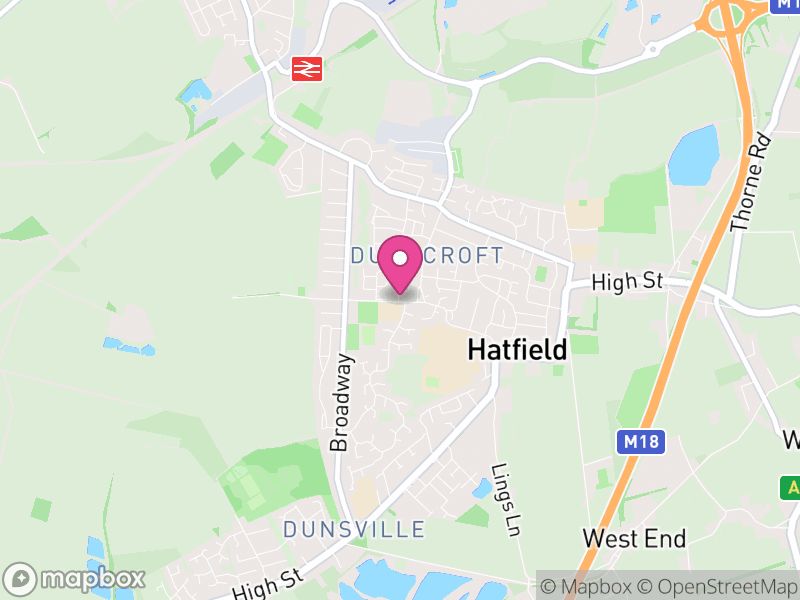 Map of Hatfield, Doncaster
