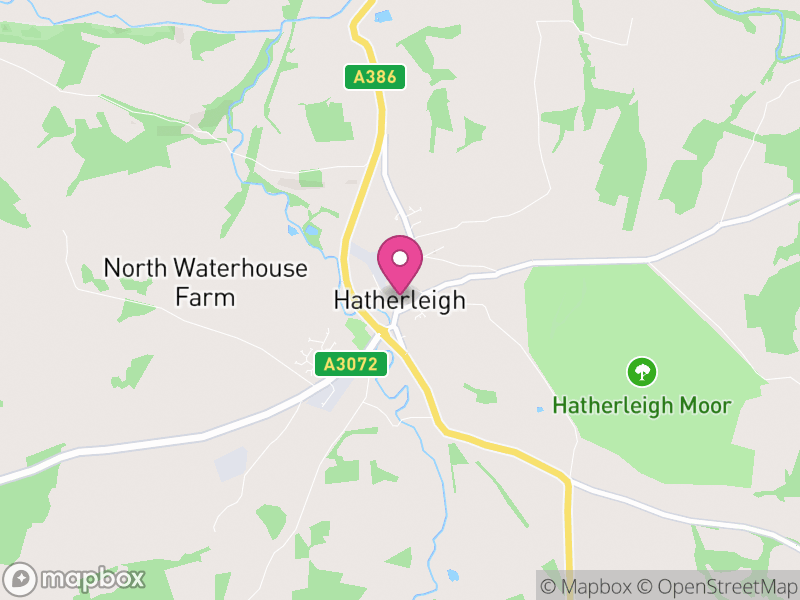 Map of Hatherleigh, West Devon