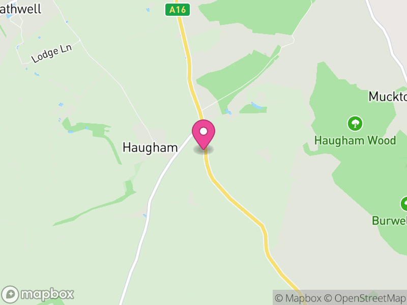 Map of Haugham, East Lindsey