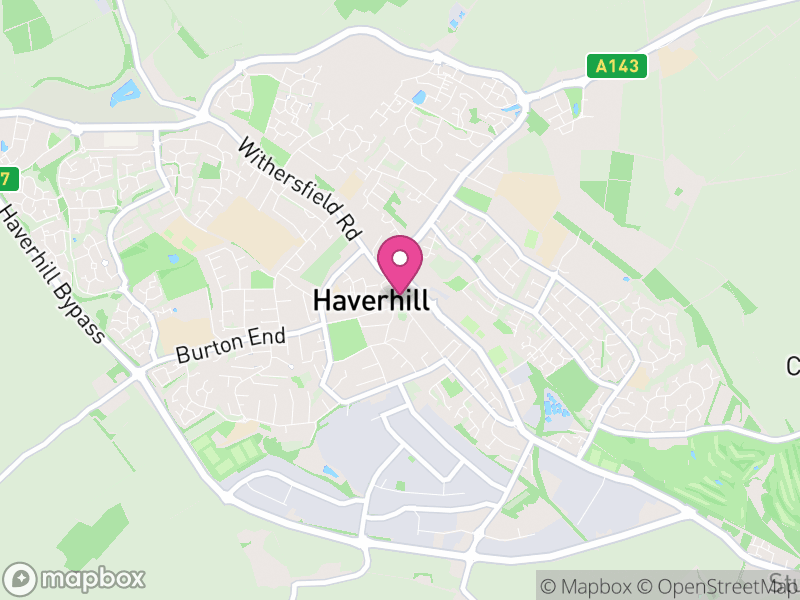 Map of Haverhill, West Suffolk