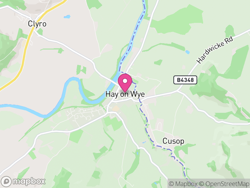 Map of Hay, Powys