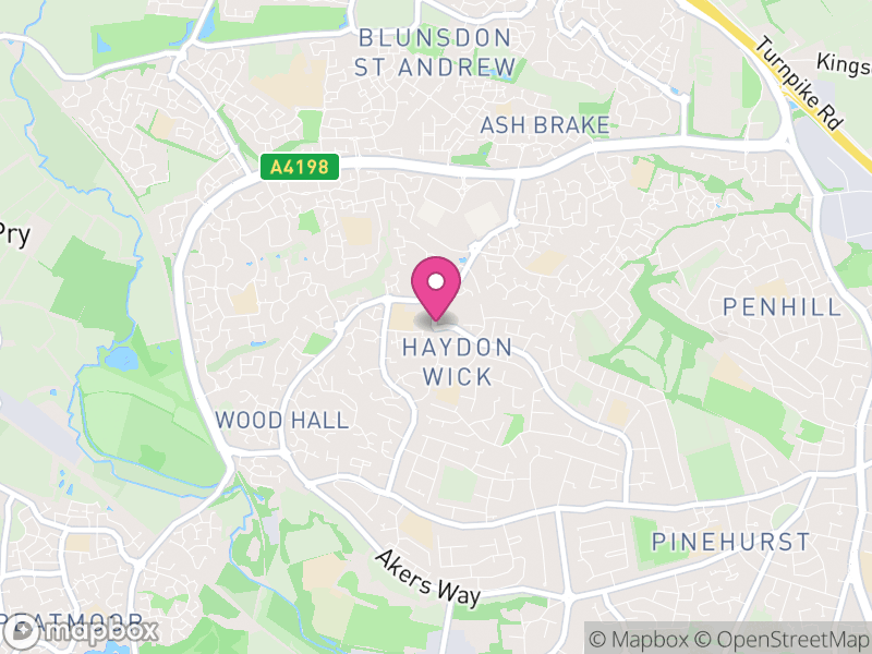 Map of Haydon Wick, Swindon