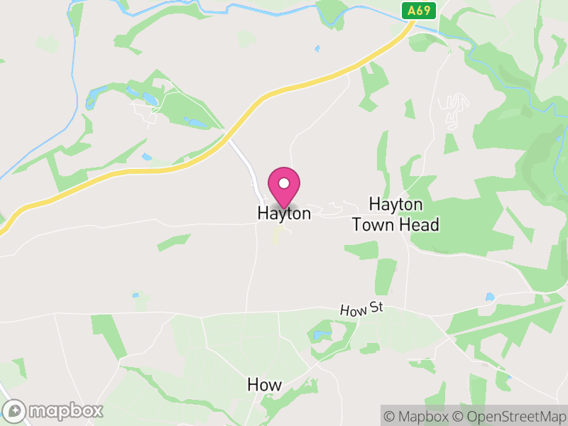 Map of Hayton, Cumberland
