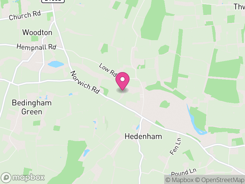 Map of Hedenham, South Norfolk