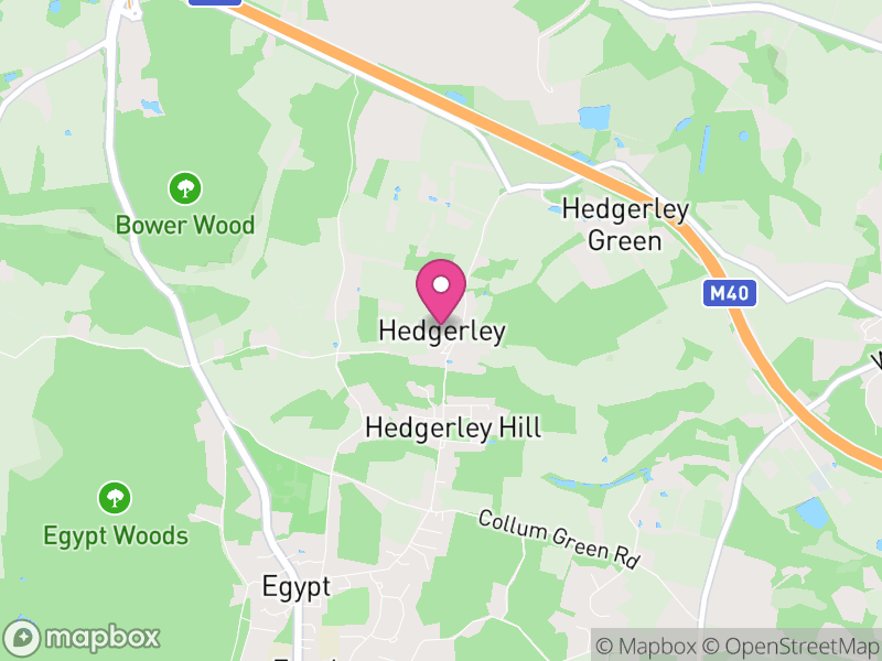 Map of Hedgerley, Denham