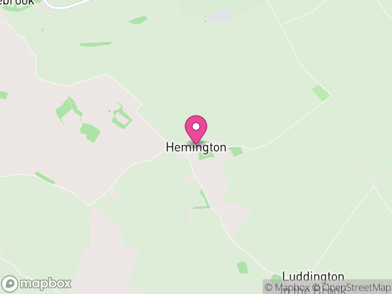 Map of Hemington, North Northamptonshire