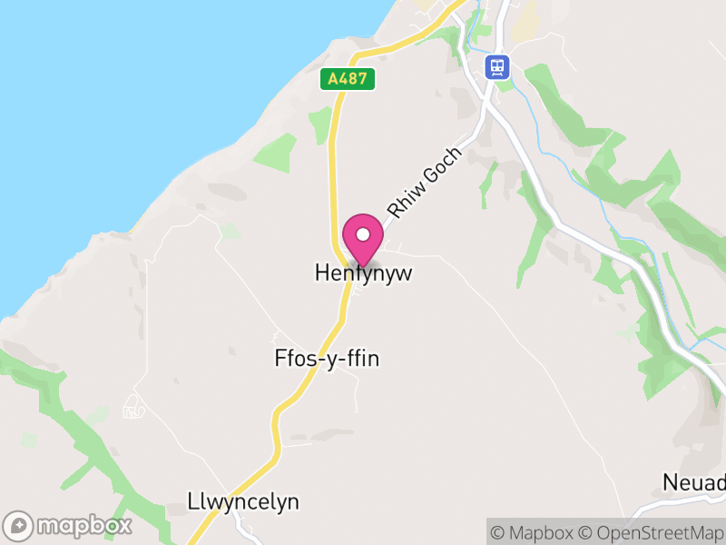 Map of Henfynyw, Ceredigion