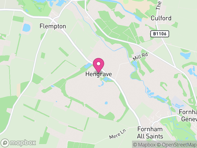 Map of Hengrave, West Suffolk