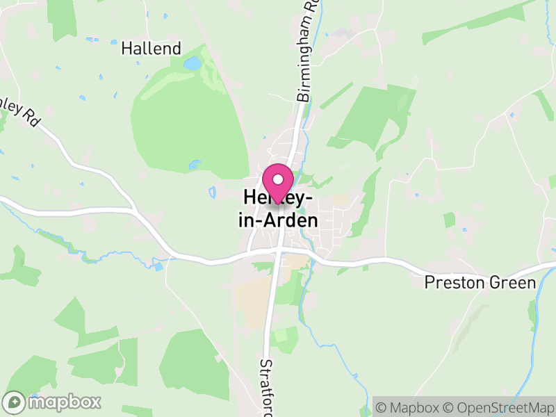 Map of Henley-in-Arden, Stratford-on-Avon