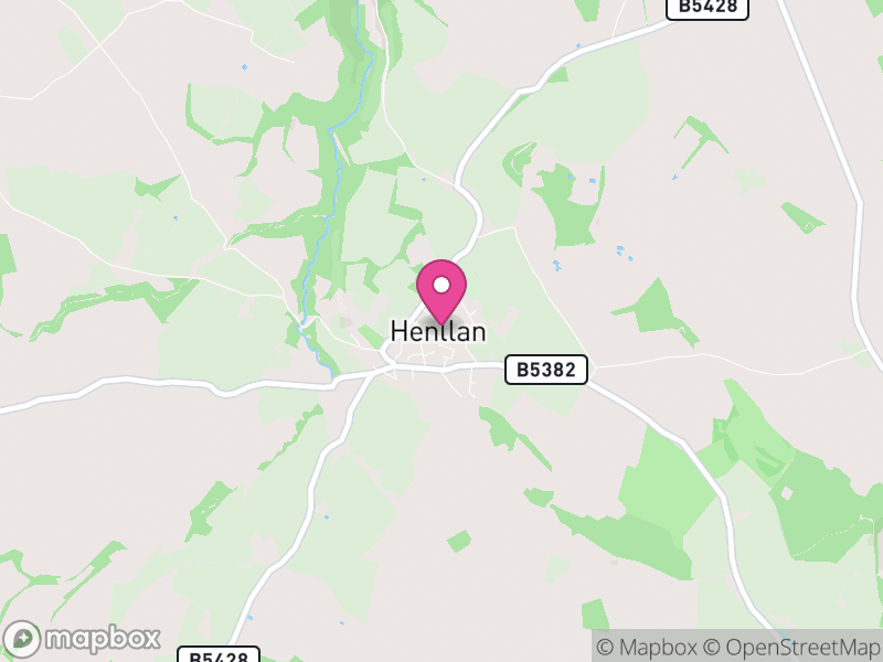 Map of Henllan, Denbighshire
