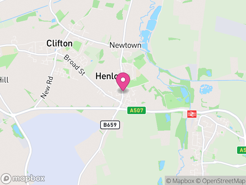 Map of Henlow, Central Bedfordshire
