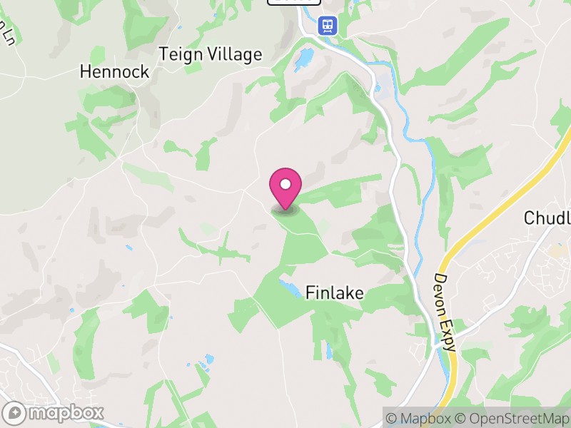 Map of Hennock, Teignbridge