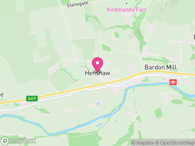 Map of Henshaw, Northumberland