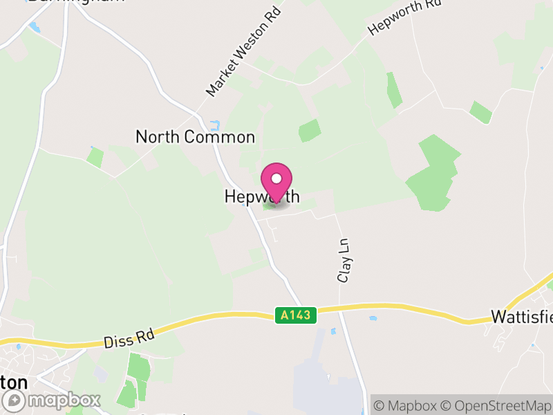 Map of Hepworth, West Suffolk