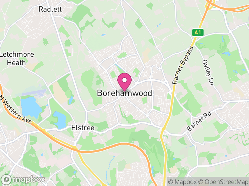 Map of Hertsmere, Hertfordshire