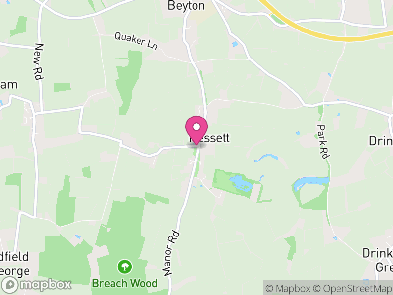 Map of Hessett, Mid Suffolk