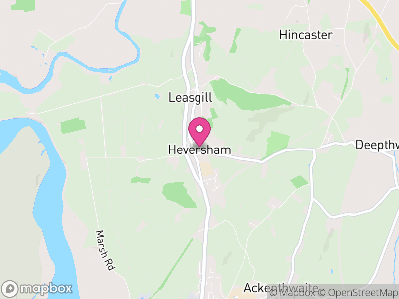 Map of Heversham, Westmorland and Furness