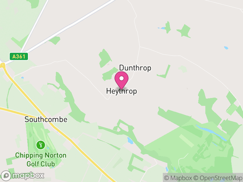 Map of Heythrop, West Oxfordshire