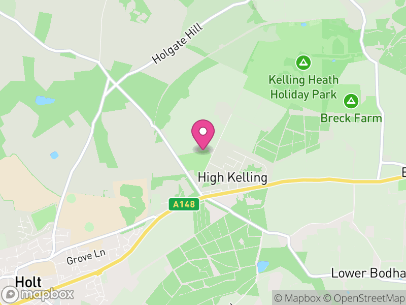 Map of High Kelling, North Norfolk