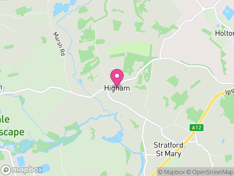 Map of Higham, Babergh