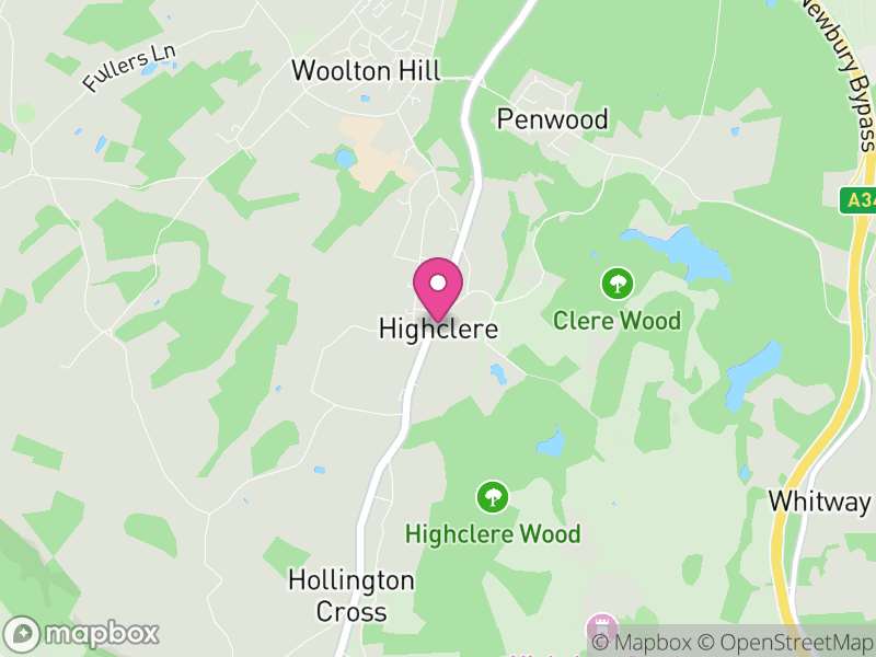 Map of Highclere, Basingstoke and Deane