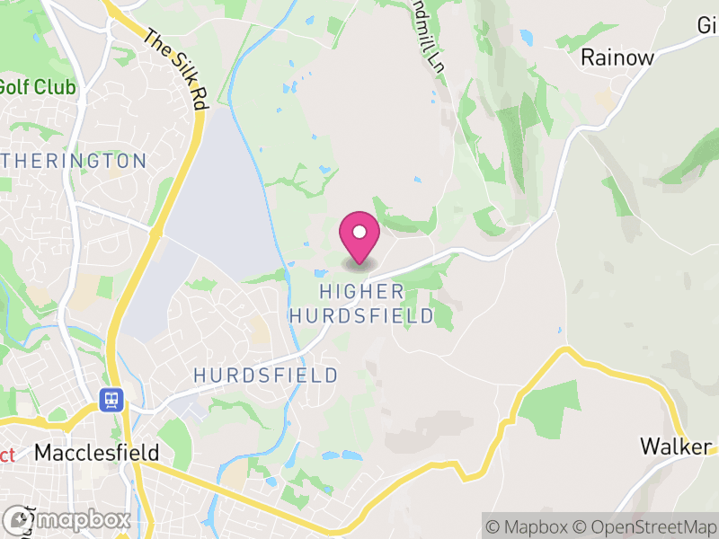 Map of Higher Hurdsfield, Cheshire East