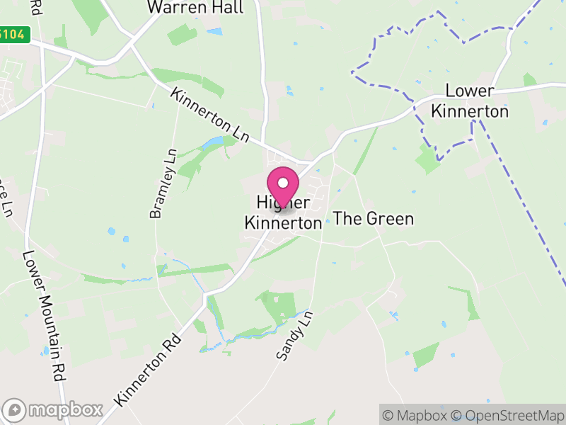 Map of Higher Kinnerton, Flintshire