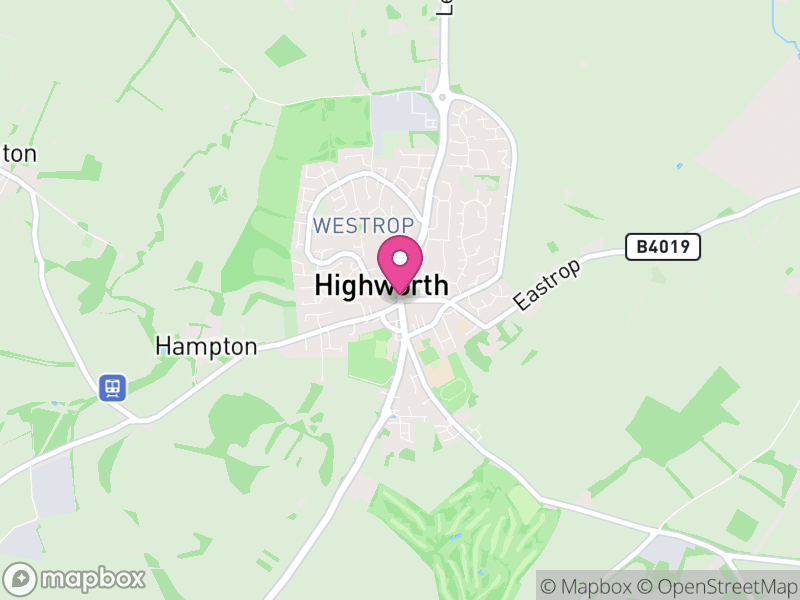 Map of Highworth, Swindon