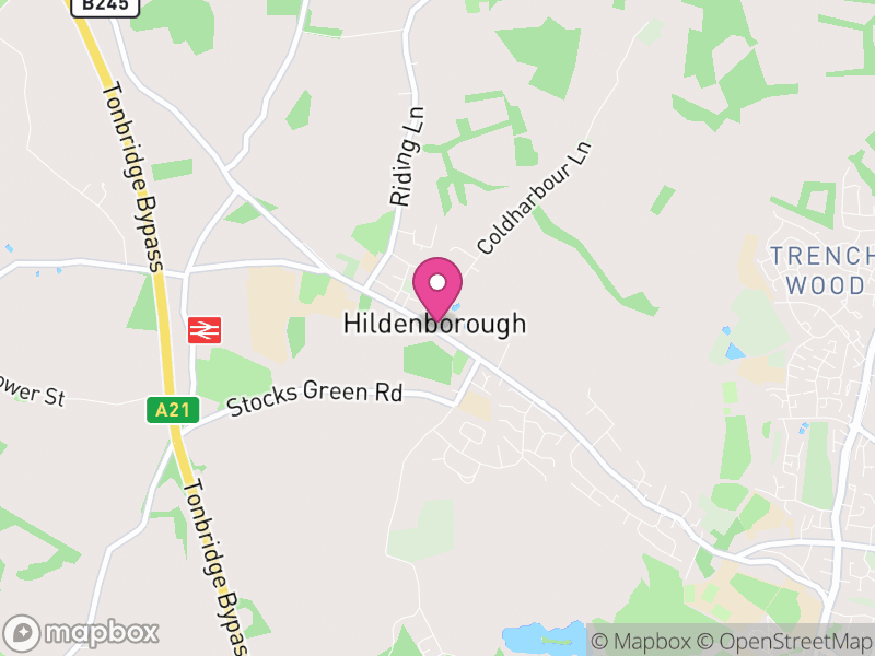 Map of Hildenborough, Tonbridge and Malling