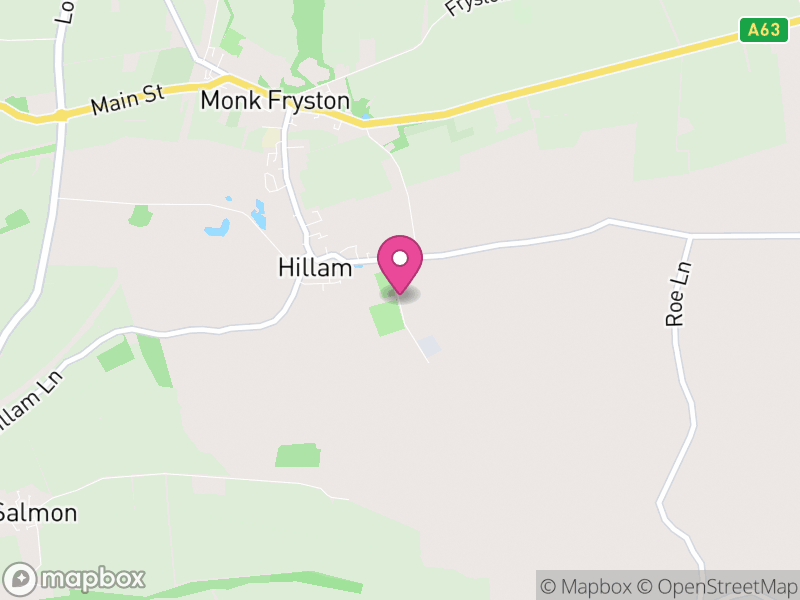 Map of Hillam, North Yorkshire
