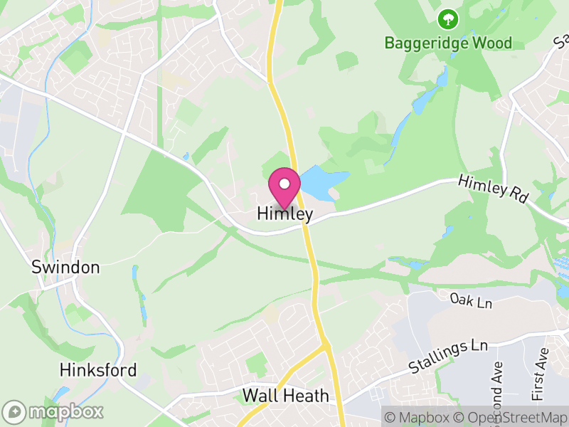 Map of Himley, South Staffordshire