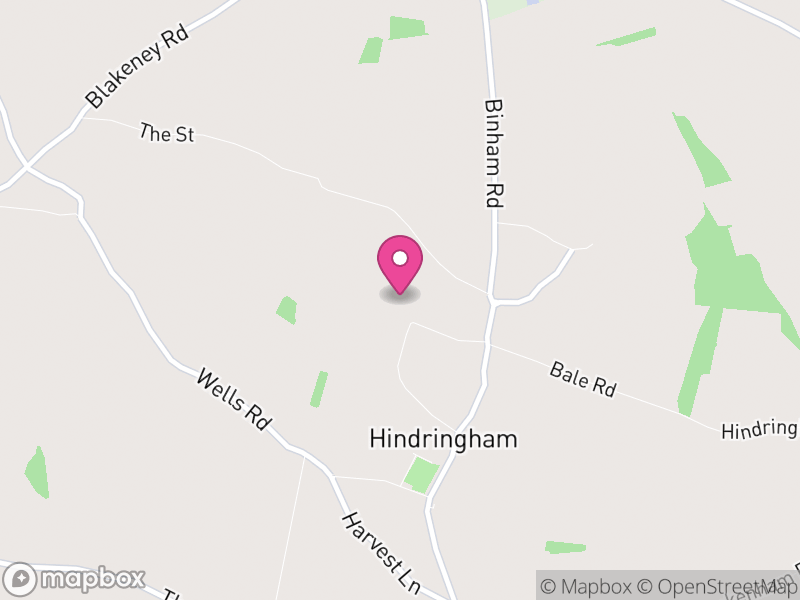 Map of Hindringham, North Norfolk