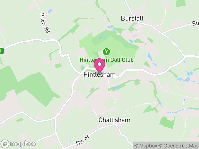 Map of Hintlesham, Babergh