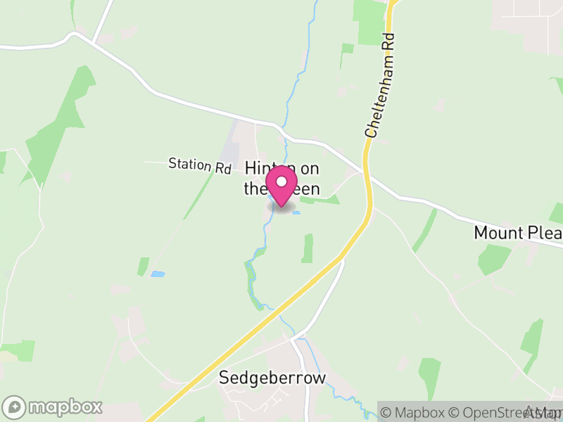 Map of Hinton on the Green, Wychavon