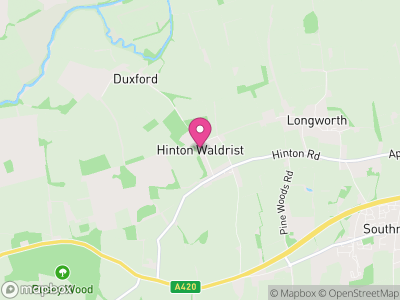 Map of Hinton Waldrist, Vale of White Horse