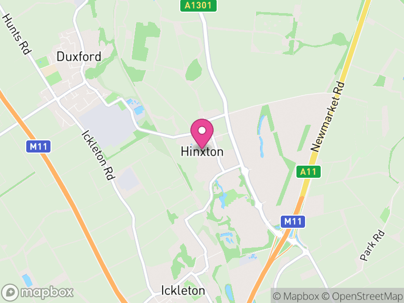 Map of Hinxton, South Cambridgeshire