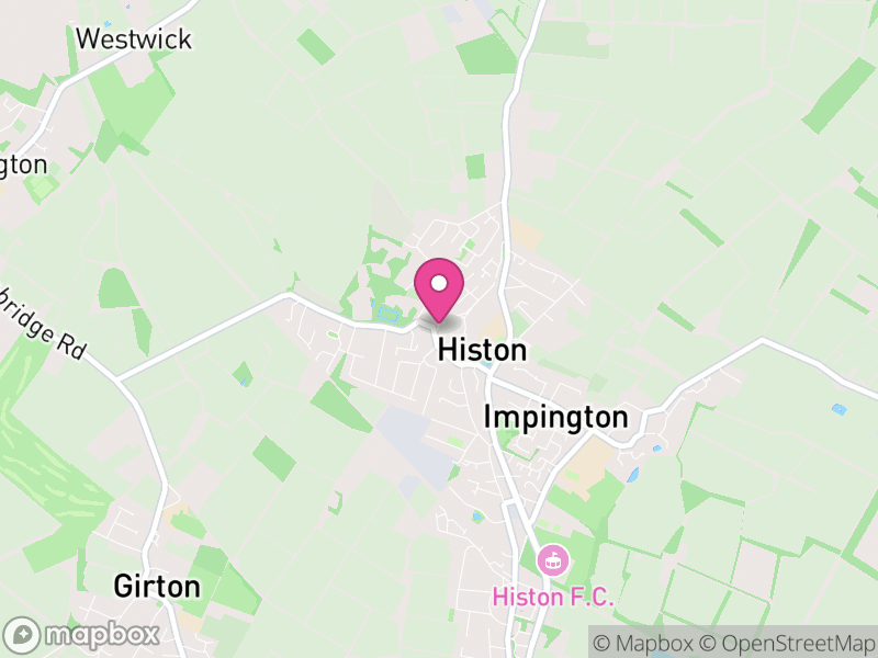 Map of Histon, South Cambridgeshire