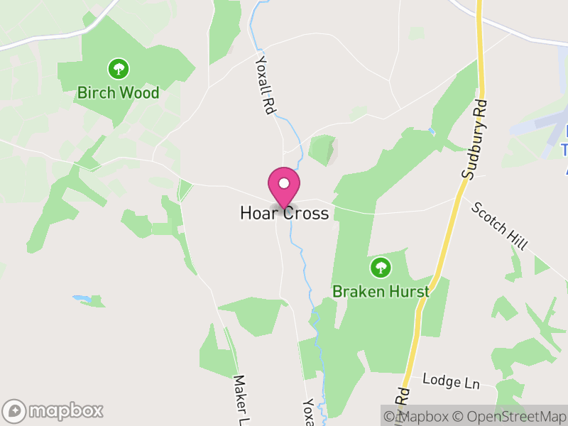 Map of Hoar Cross, East Staffordshire