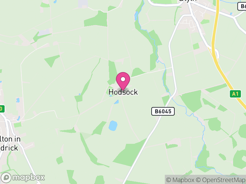 Map of Hodsock, Bassetlaw