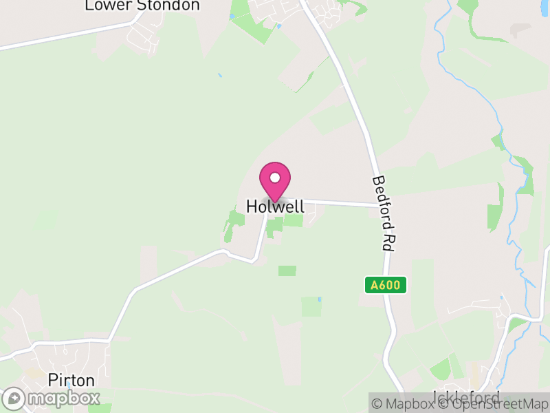 Map of Holwell, North Hertfordshire