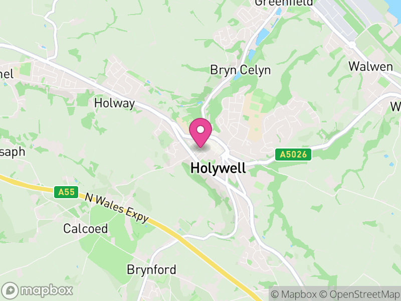 Map of Holywell, Flintshire