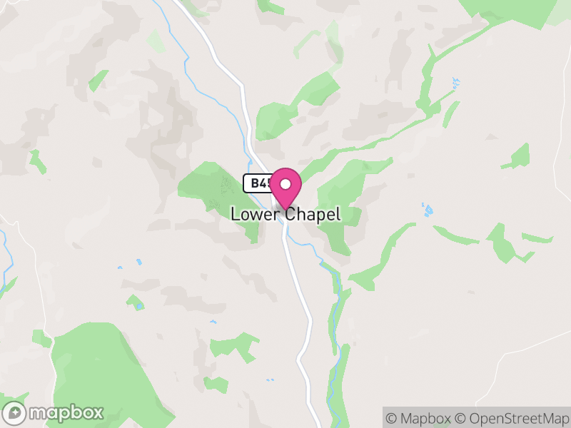 Map of Honddu Isaf, Powys