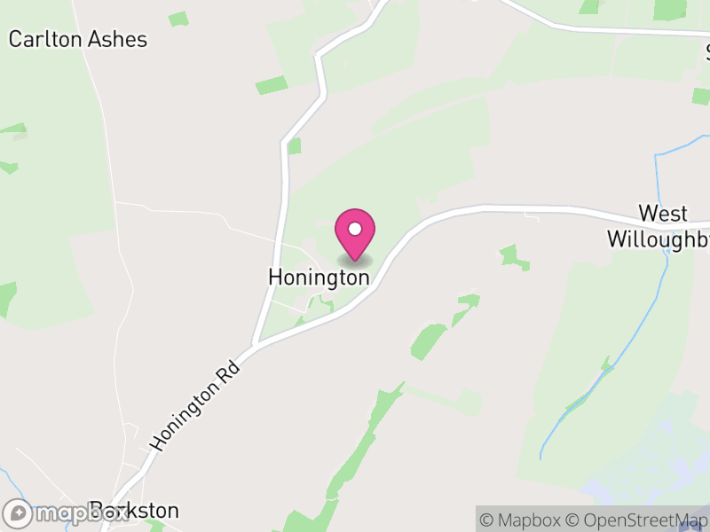 Map of Honington, South Kesteven