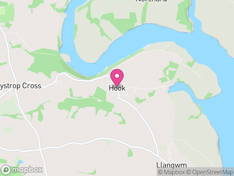 Map of Hook, Pembrokeshire